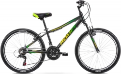 Bērnu velosipēds Romet Rambler Black/Green 24 collas