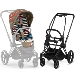 Cybex e-Priam Karolina Kurkova Matt black frame Pastaigu rati