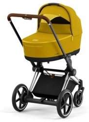 Cybex e-Priam Mustard Yellow Chrome brown frame Kulbu Rati
