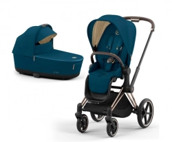 Cybex Priam 4.0 Mountain Blue Rose Gold frame Детская коляска 2in1