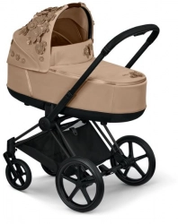 Cybex Priam Nude Beige Simply Flowers + Matt black frame Kulbu Rati