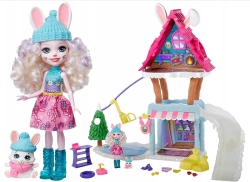 Enchantimals Hoppin’ Ski Chalet Bevy Bunny Lelle-zaķis