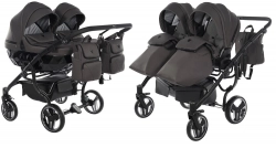 Junama Basic Duo 03 Black Nickel Коляска для двойняшек 2in1