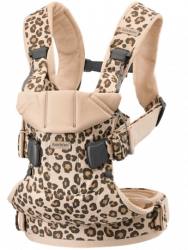 Ķengursoma BabyBjorn ONE Beige Leopard cotton 098075