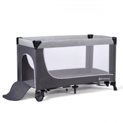 KinderKraft Leody Grey 2in1 Ceļojumu gulta-manēža