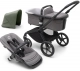 Grey Melange / Black frame / Forest Green canopy