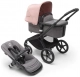 Grey Melange / Black frame / Morning Pink canopy