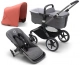Grey Melange / Graphite frame / Sunrise Red canopy