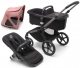 Midnight black / Graphite frame / Morning Pink canopy Breezy V2