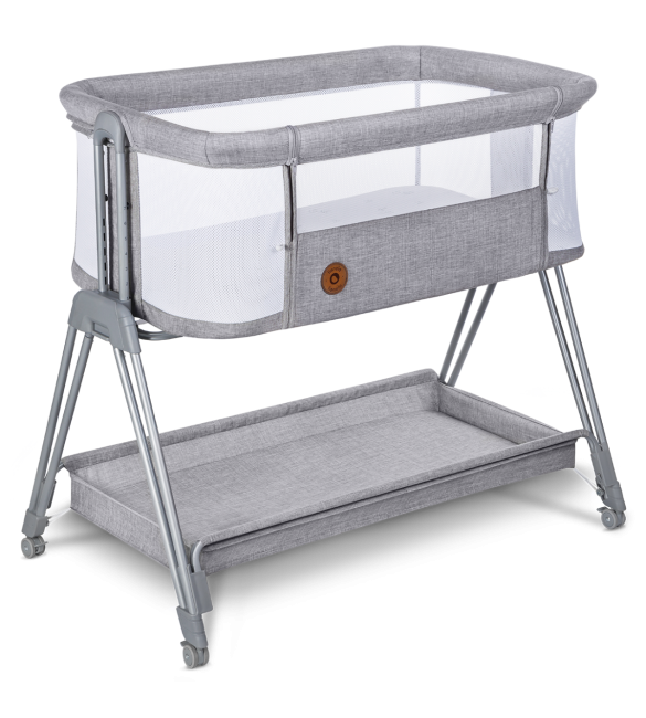 Bērnu šūpulis Lionelo LUNA 2in1 grey concrete