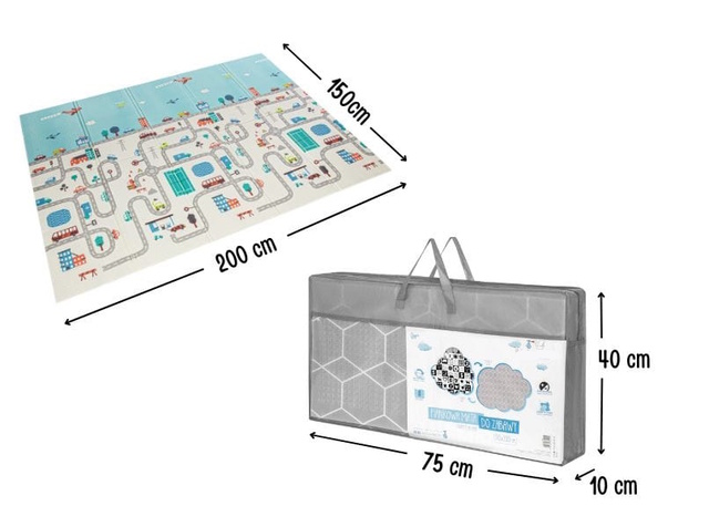 Attīstošais paklājiņš CITY 150x200 cm
