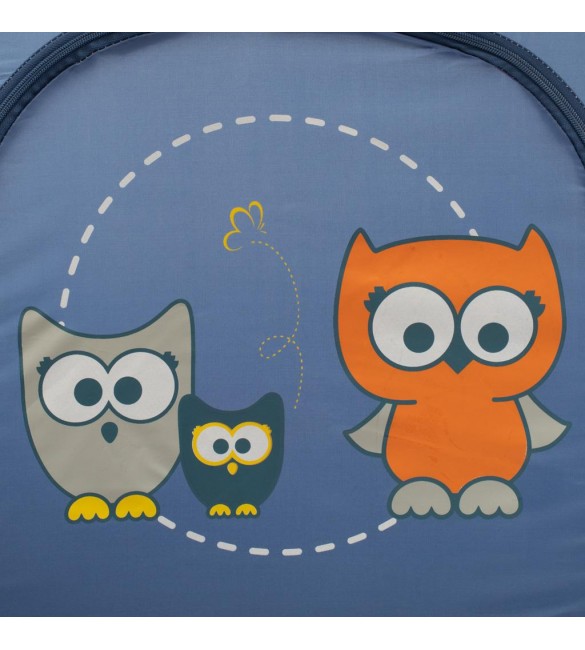 Ceļojumu gulta-manēža OWL navy blue 44897