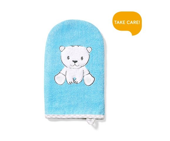 Cimdiņš mazgāšanai Bambusa Babyono blue 347/02