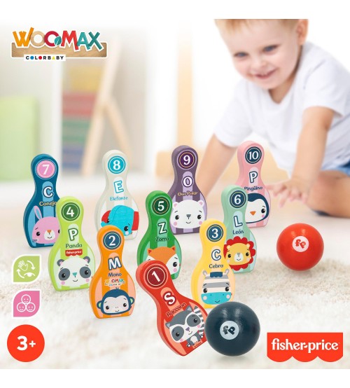 Деревянная игра Кегли WOOMAX Fisher-Price