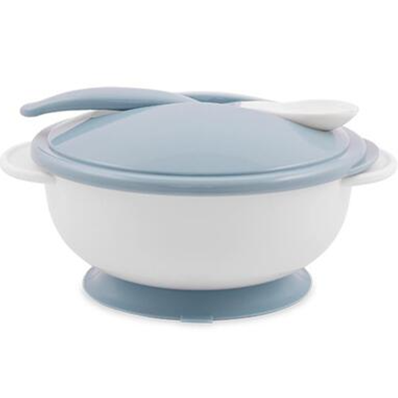 Lorelli Bowl Blue Bļoda ar vāku un karoti ar piesūcekni 300ml