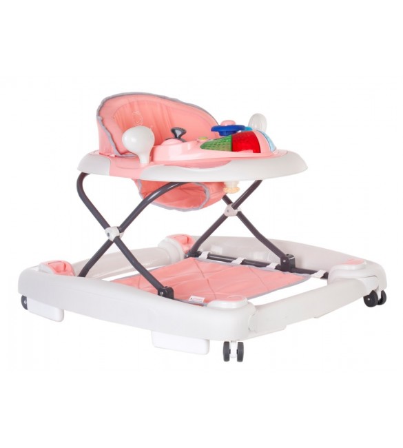 Staigulis ar šūpošanas funkciju SUN BABY AUTO pink/grey B01.022.1.1