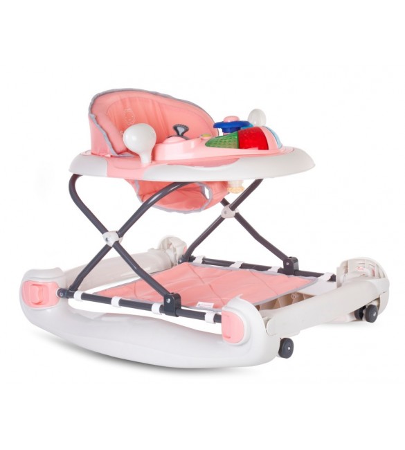 Staigulis ar šūpošanas funkciju SUN BABY AUTO pink/grey B01.022.1.1