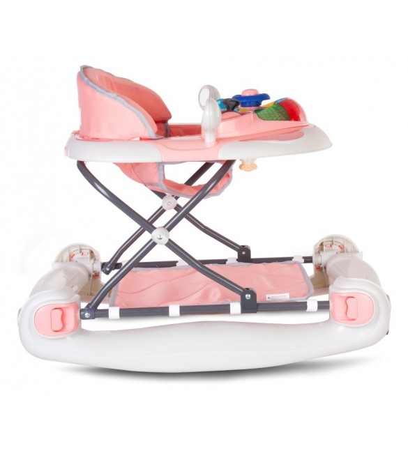 Staigulis ar šūpošanas funkciju SUN BABY AUTO pink/grey B01.022.1.1