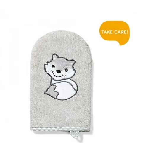 Cimdiņš mazgāšanai Bambusa Babyono grey 347/03