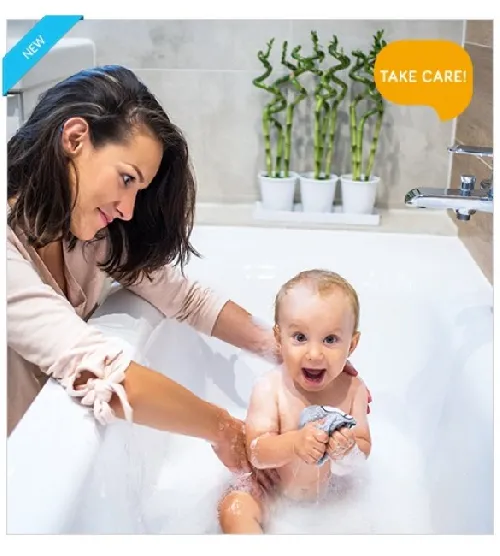 Cimdiņš mazgāšanai Bambusa Babyono grey 347/03