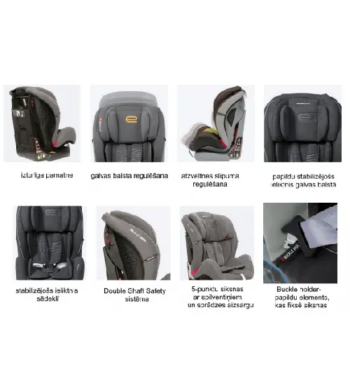 Espiro KAPPA 07 grey&silver Bērnu autosēdeklis 9-36 kg