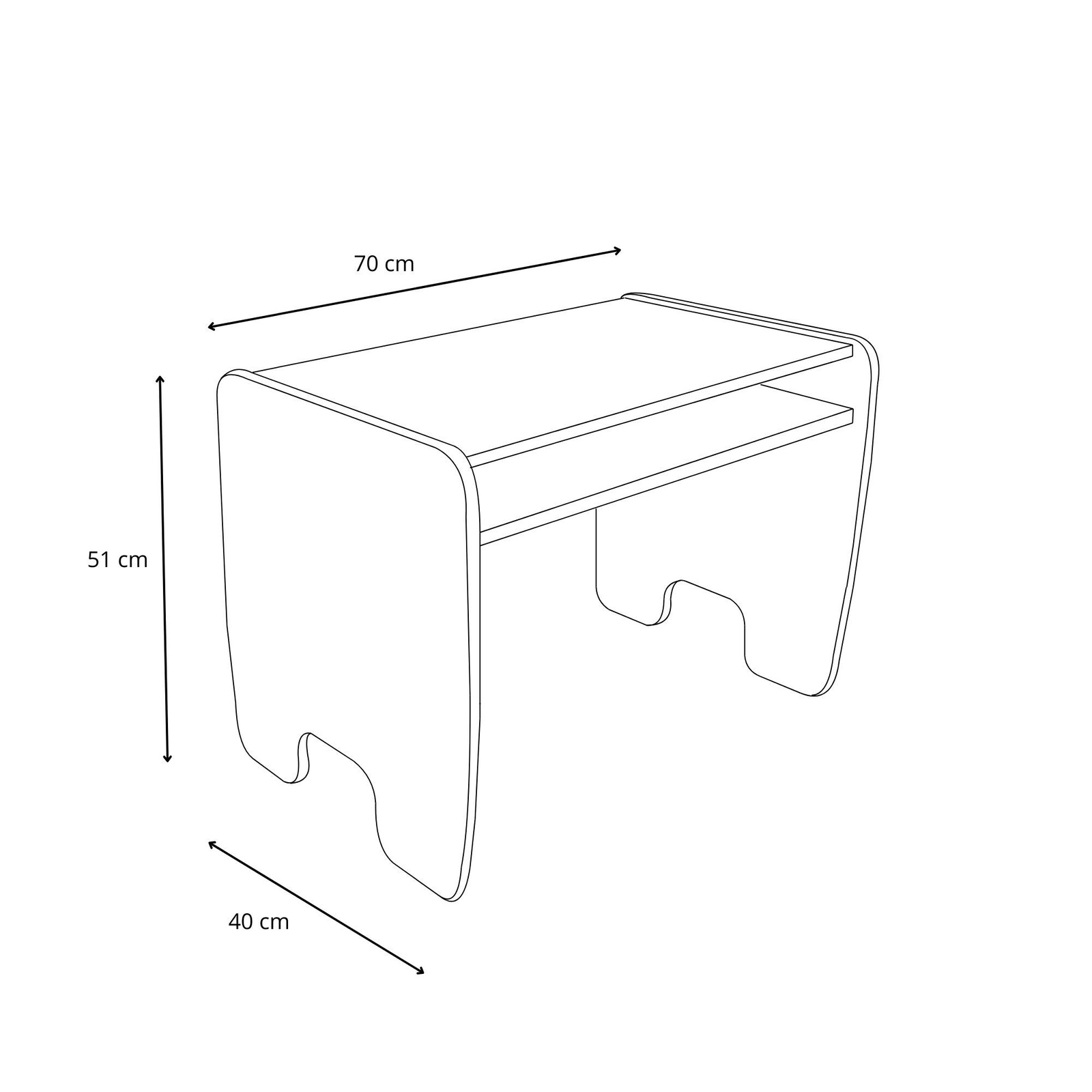 Children's table + chair set - white