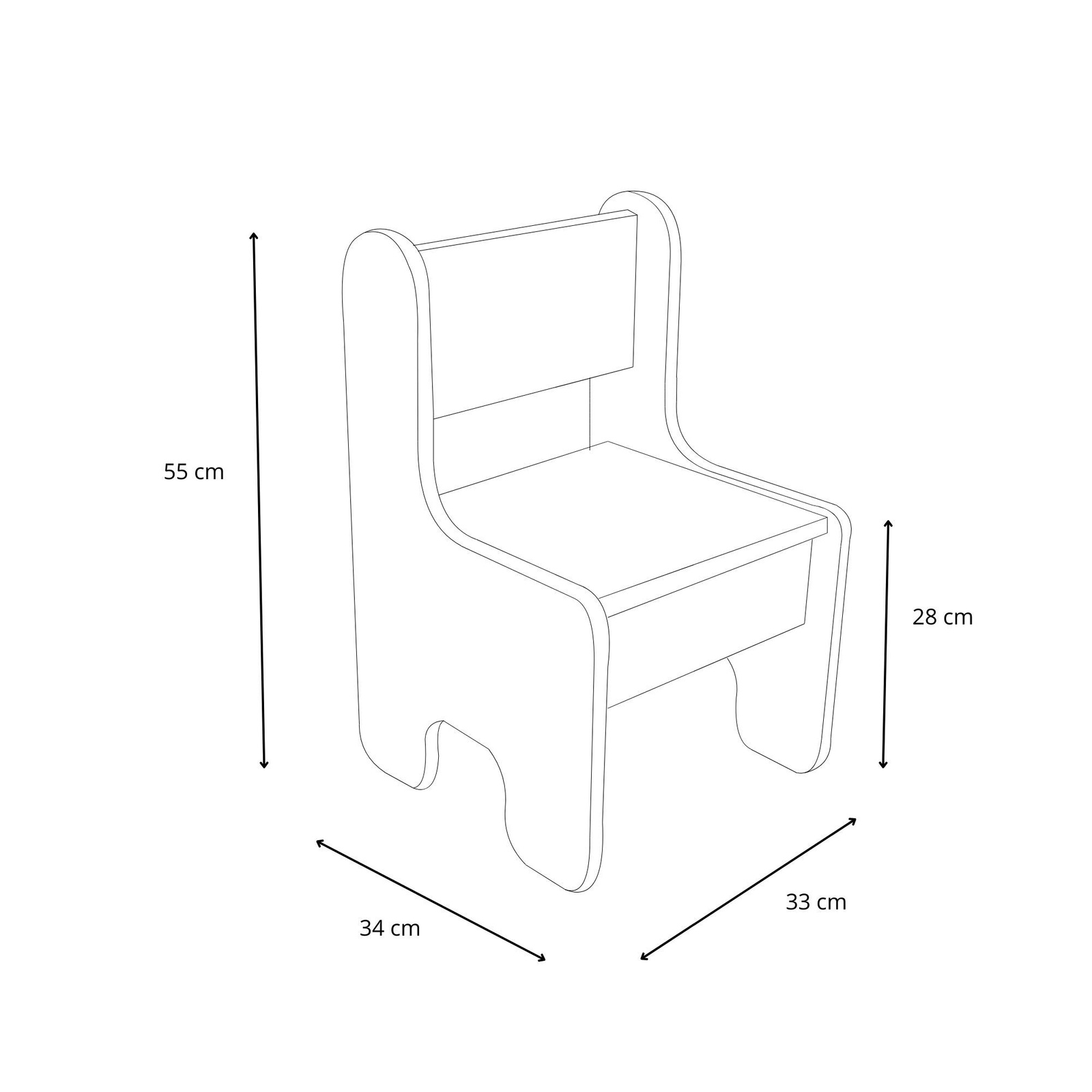 Children's table + chair set - white