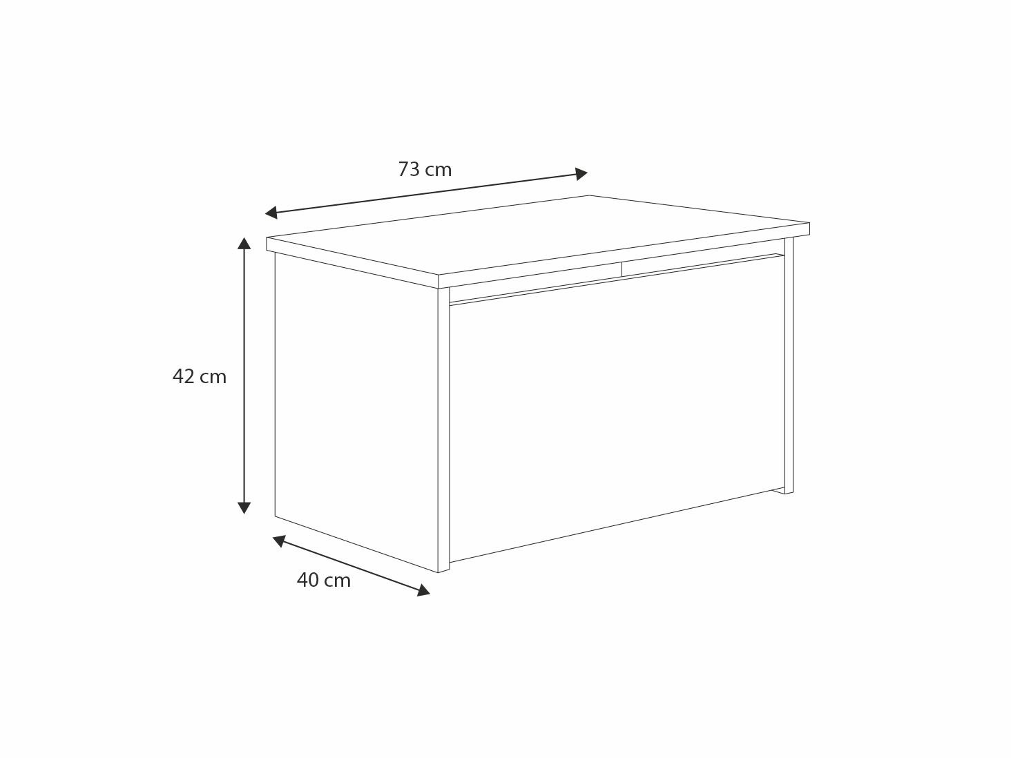 Daria toy box - printed graphite panel