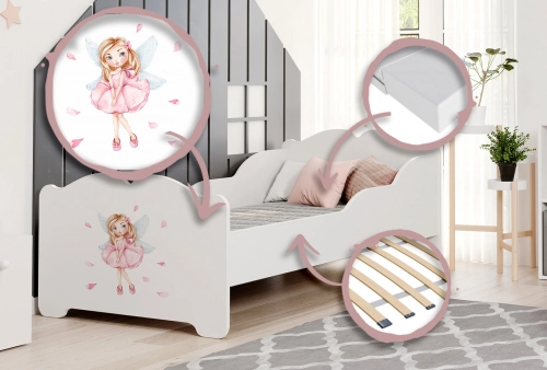 Детская кровать Anna 160x80 Girl with wings