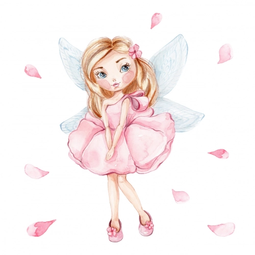 Детская кровать Anna Girl with wings 140x70