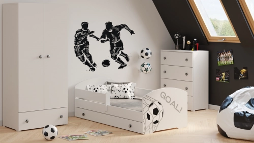 Детская кровать LUK с ящиком 140x70 football