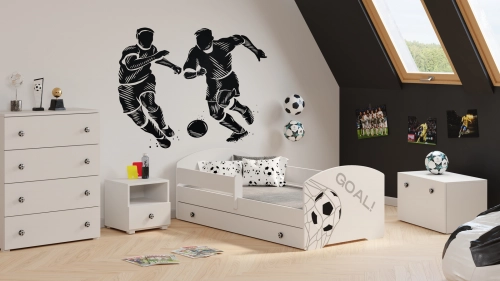 Детская кровать LUK с ящиком 140x70 football
