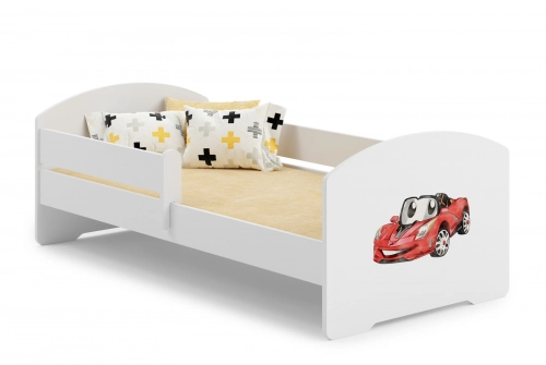 Bērnu gulta LUK 140x70 ar aizsargbarjeru Racing car