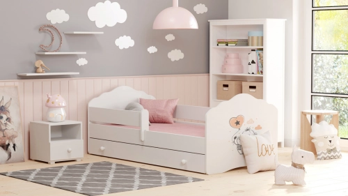 Bērnu gulta FALA ar atvilktni 160x80 Baby elephant