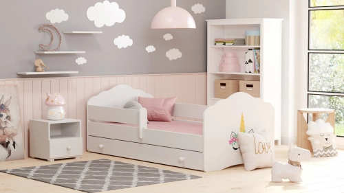 Bērnu gulta FALA ar atvilktni 160x80 Unicorn horn