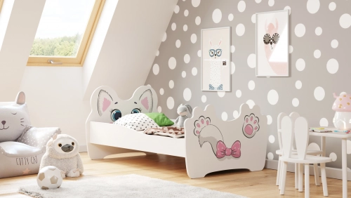 Bērnu gulta Pink Cat 160x80