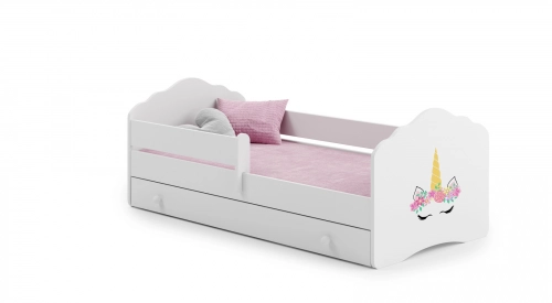 Bērnu gulta FALA ar atvilktni 140x70 Unicorn horn