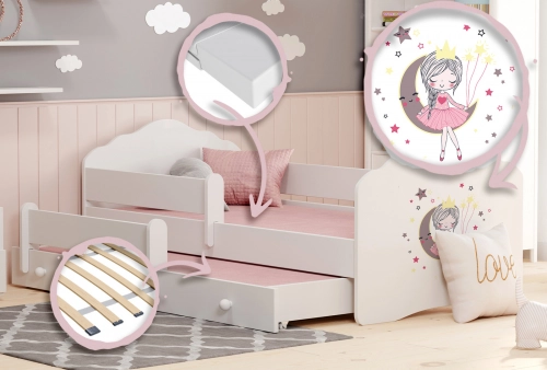 Детская двуспальная кровать FALA II 160x80 Sleeping princess