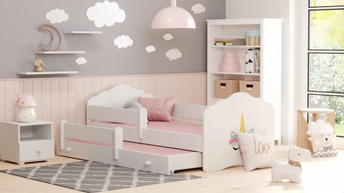 Divguļamā bērnu gulta FALA II 160x80 Unicorn horn