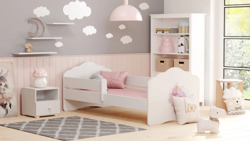 Детская кровать FALA с бортиками 160x80 Princess in a crown