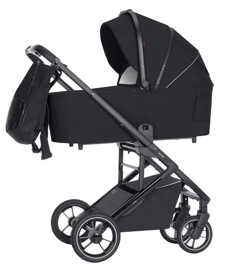 Carrello Alfa 2024 2in1 Midnight Black Bērnu Ratiņi