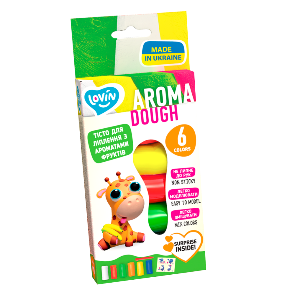 Набор для креатива Тесто для лепки Play Dough - Aroma 6 цветов 210 g.