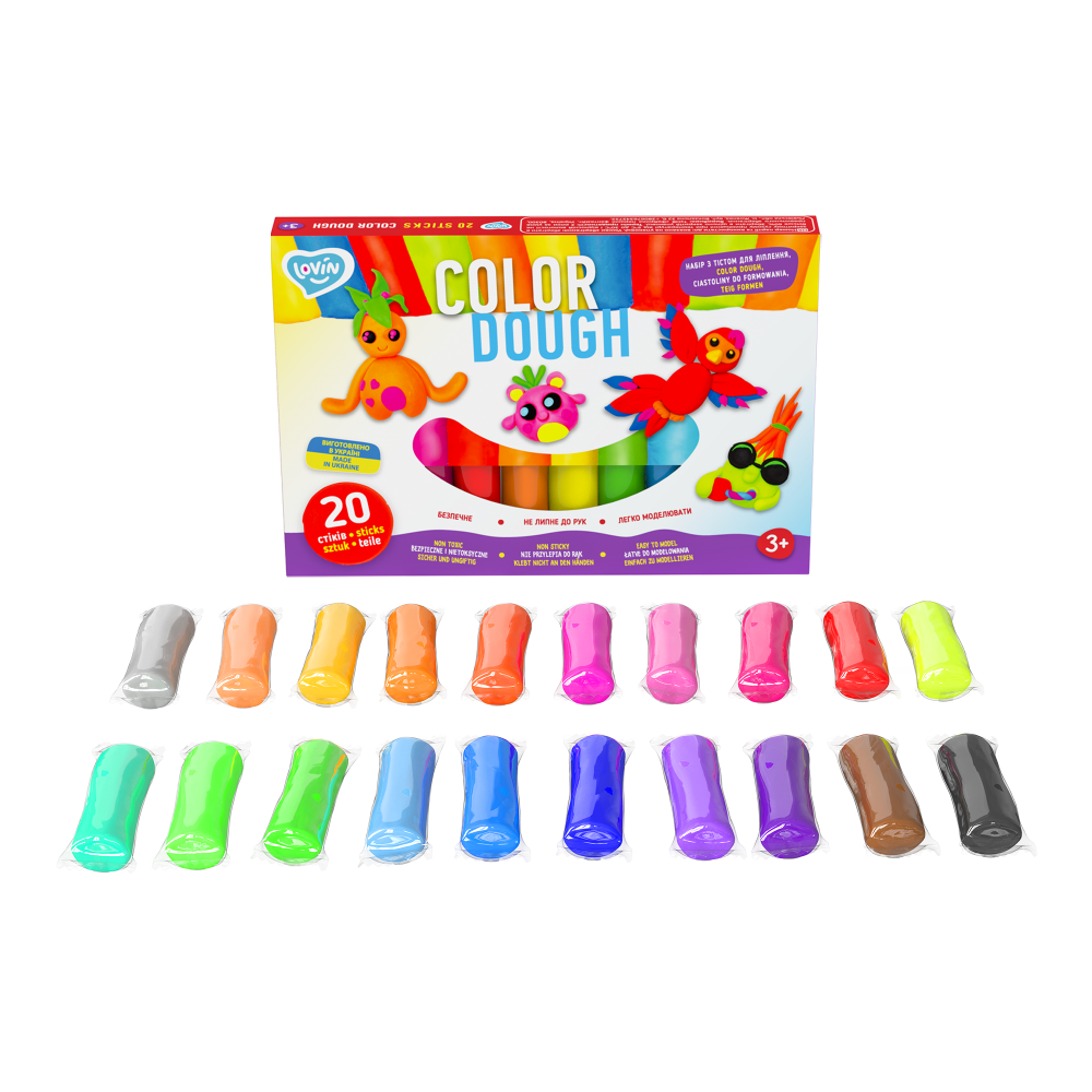 Radošais komplekts Modelēšanas mīkla Play Dough - Lovin 20 gab.