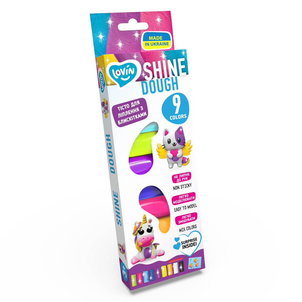 Набор для креатива Тесто для лепки Play Dough - Shine Ассорти 9 цветов