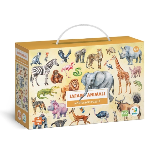 Attīstošā puzle Montessori Puzle "Safari dzīvnieki"