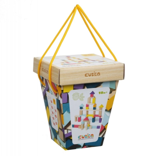 Koka kluču komplekts EKO Lielā pilsēta Cubika 100 gab
