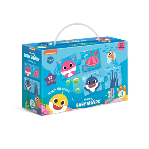 Mazuļu rotaļlietas Duo Puzle Baby Shark Savieno krāsas!