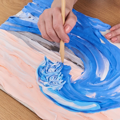 Radošais komplekts Modelēšanas masas - 3D glezna Big wave in Kanagawa (30*40 cm)
