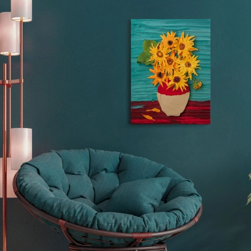 Radošais komplekts Modelēšanas masas - 3D glezna Sunflowers (30*40 cm)