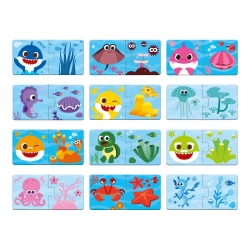 Игрушки для малышей Дуо Пазл Baby Shark Соединяем цвета!